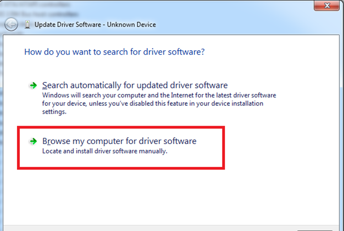 Fig. 7.2. Device driver software update message 